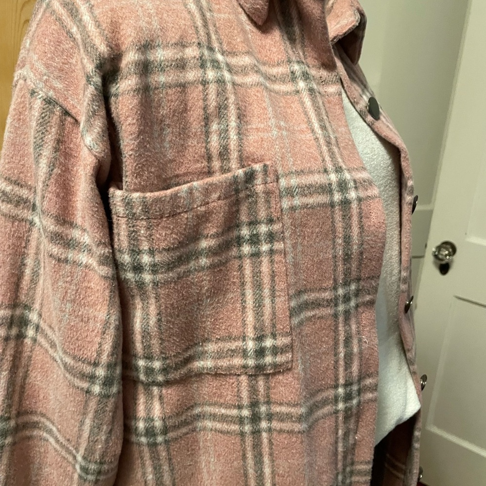 Pink Plaid Button Down Shirt - Picture 12 of 13